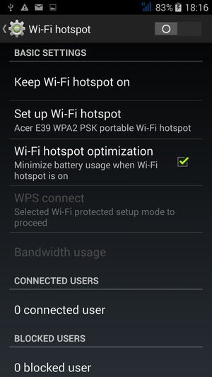Select Set up Wi-Fi hotspot