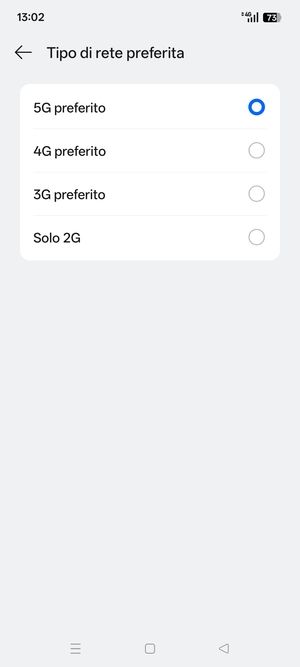 Seleziona la tua opzione preferita