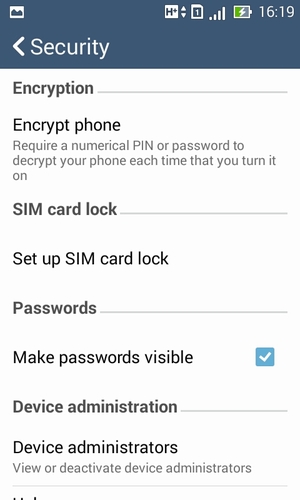 Select Set up SIM card lock