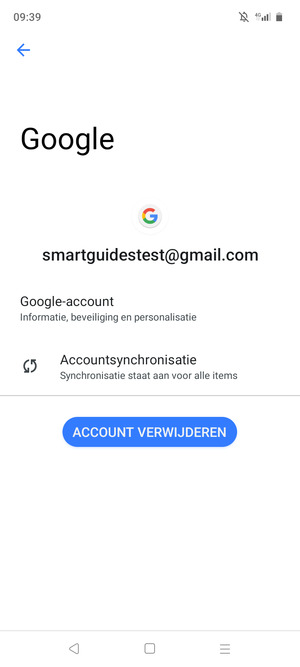 Selecteer Accountsynchronisatie