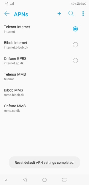 Select New APN