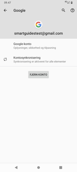 Vælg Kontosynkronisering
