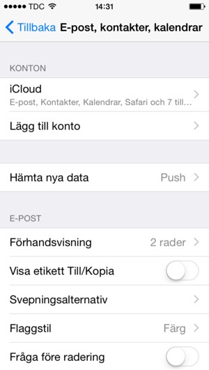 Välj Lägg till konto