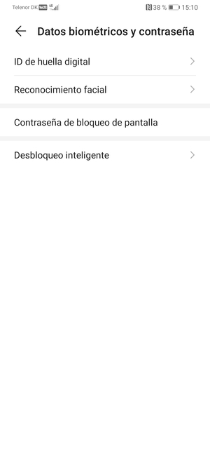 Seleccione Contraseña de bloqueo de pantalla