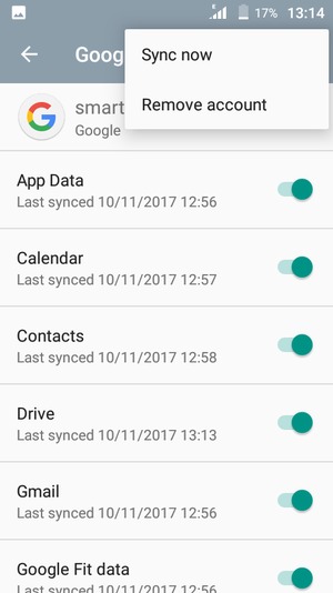 Select Sync now