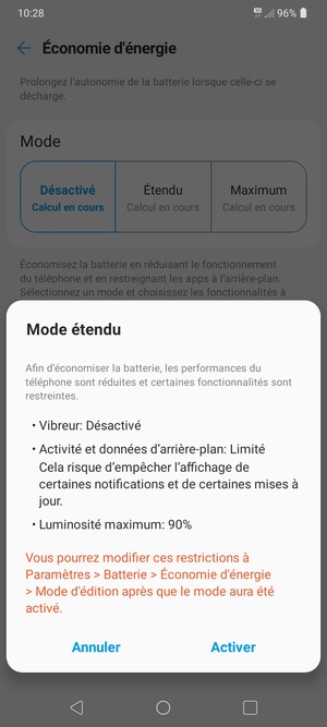 Sélectionnez Activer