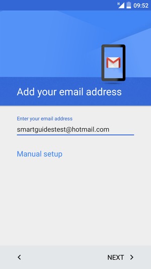 Enter your Email address and select NEXT