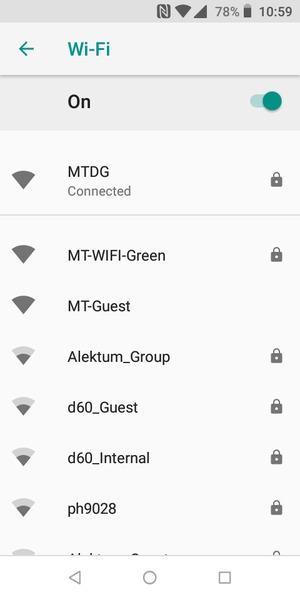 You are now connected to the Wi-Fi network