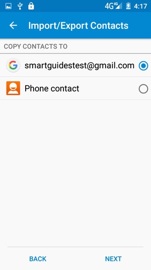 Select your Google account and select NEXT