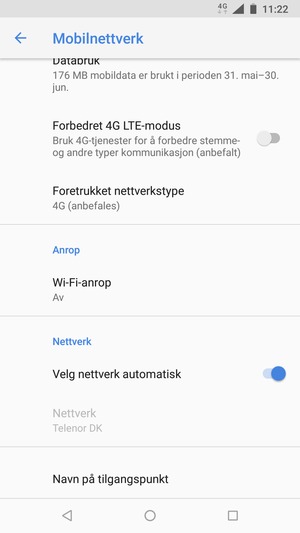 Bla til og velg Navn på tilgangspunkt