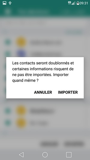 Sélectionnez IMPORTER