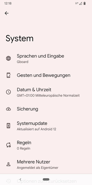 Wählen Sie Systemupdate