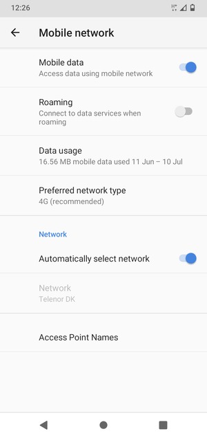 Select Access Point Names