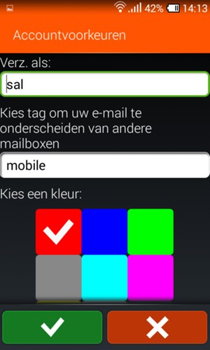 Geef uw account een naam en voer uw naam in. Selecteer OK