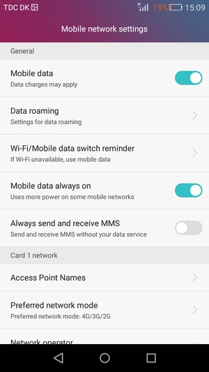 Select Access Point Names