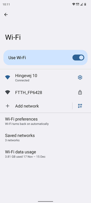 You are now connected to the Wi-Fi network