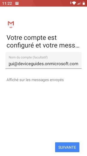 Donnez un nom à votre compte et sélectionnez SUIVANTE