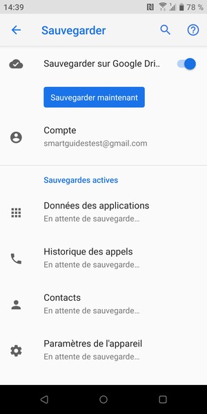 Sélectionnez Compte