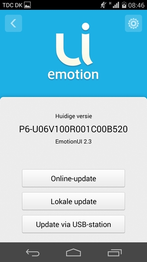 Selecteer Online-update / Controleren op updates