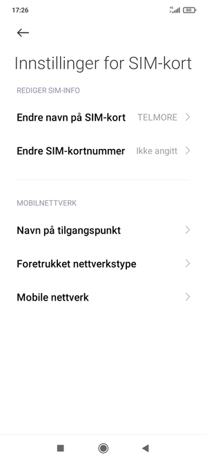 Velg Navn på tilgangspunkt