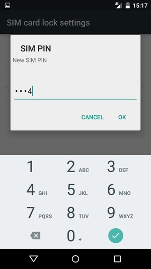 Enter your New SIM PIN and select OK