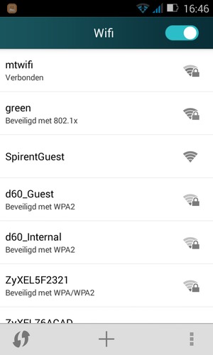 U bent nu verbonden met het WiFi-netwerk