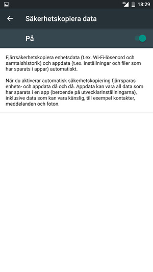 Tryck på Tillbaka-knappen