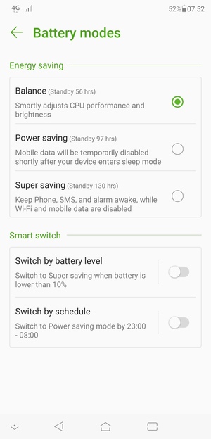 Select Power saving
