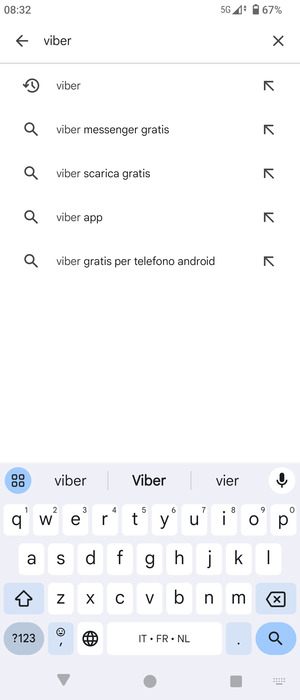 Inserisci il nome dell'app e seleziona Ricerca