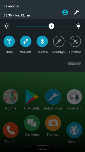 Slå Wi-Fi  og Bluetooth fra