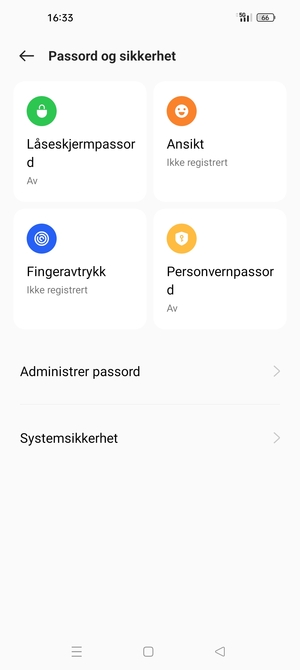 Velg Systemsikkerhet