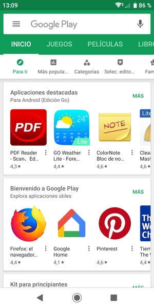 Seleccione la barra de Búsqueda