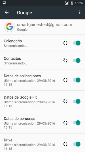 Su información será sincronizada