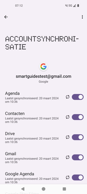 Selecteer de Menu-knop