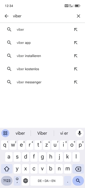 Geben Sie den Namen der App ein und wählen Sie Suchen
