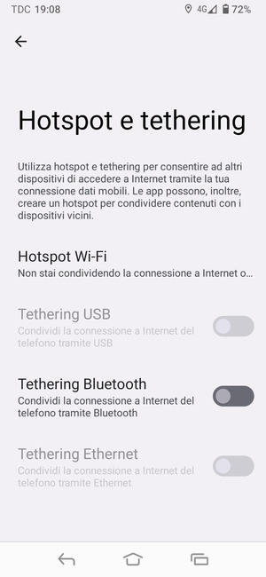 Seleziona Hotspot Wi-Fi