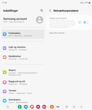Afvent at søgningen er afsluttet