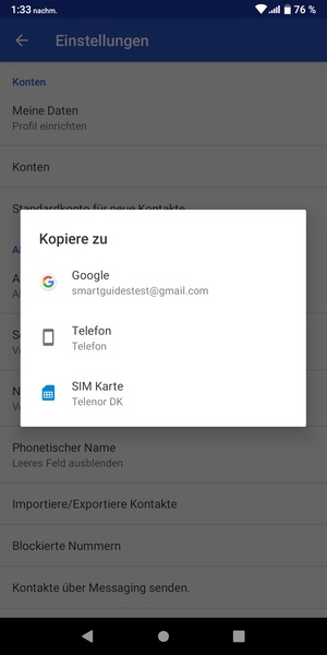 Wählen Sie Ihr Google Konto