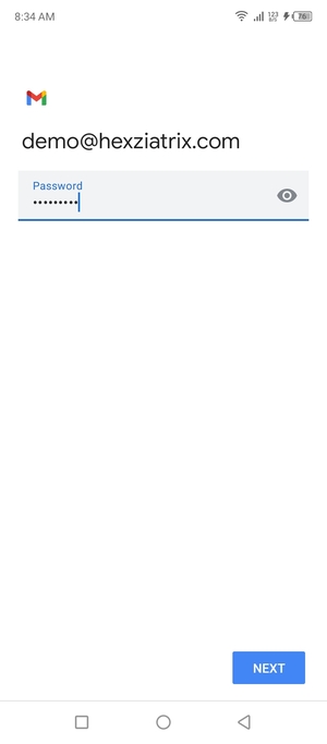 Enter your password and select NEXT