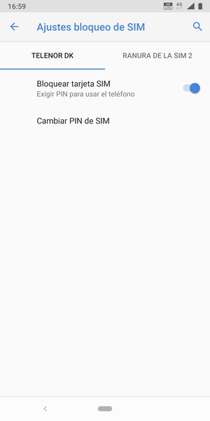 Seleccione Public y Cambiar PIN de SIM