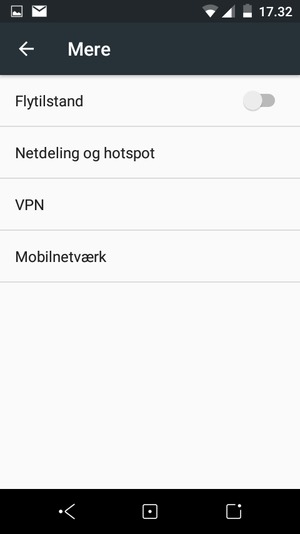 Vælg Mobilnetværk