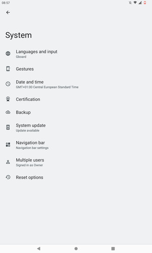 Select System update