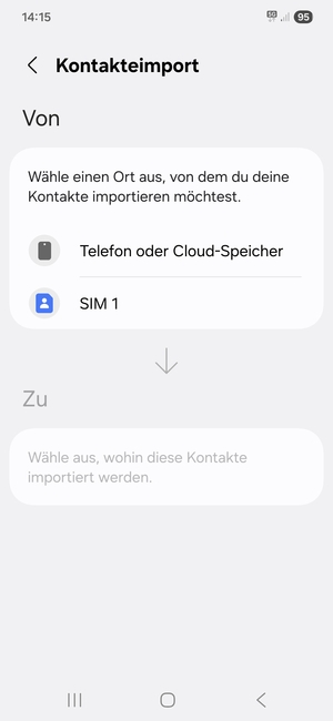 Wählen Sie SIM 1 oder SIM 2