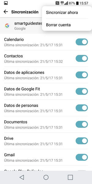 Seleccione Sincronizar ahora