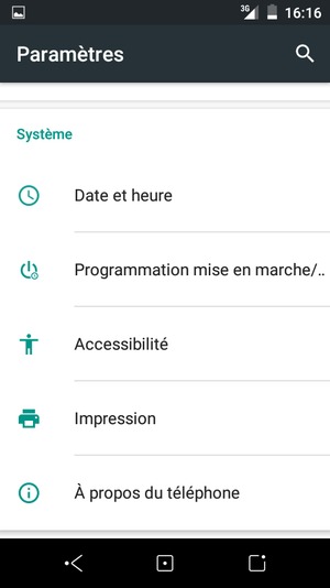 Faites défiler et sélectionnez À propos du téléphone