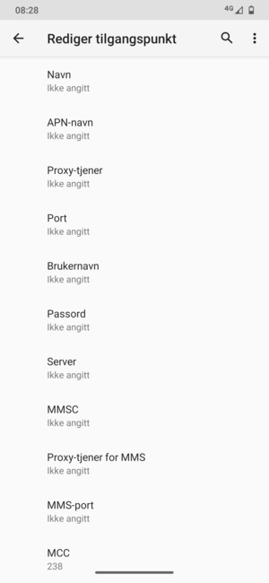 Skriv inn MMS-informasjon