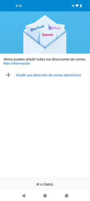 Seleccione Añadir una dirección de correo electrónico