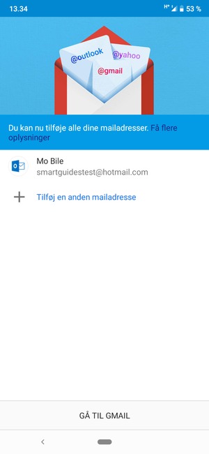 Vælg GÅ TIL GMAIL