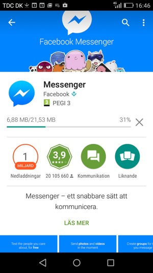 Vänta på att installationsprocessen avslutas