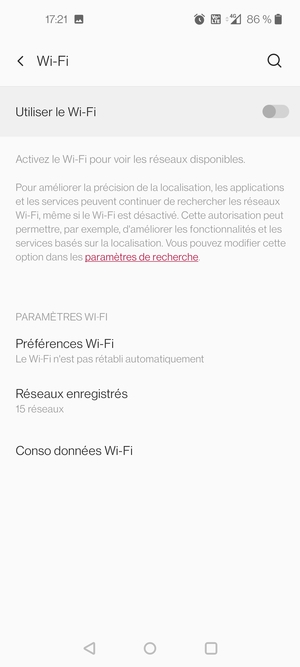 Activer le Utiliser le Wi-Fi